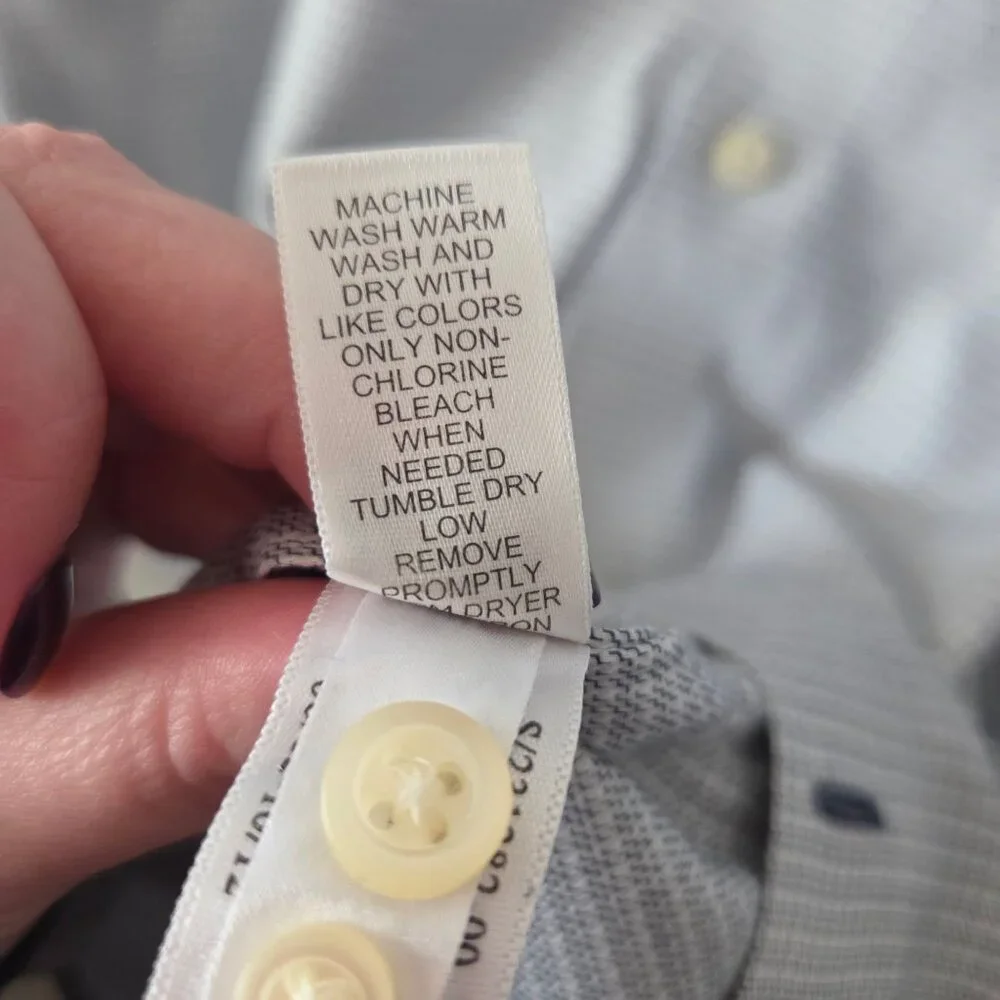 Banana Republic Mens Non-Iron Slim Fit Dress Shirts XL Cotton Blend Bundle of 2